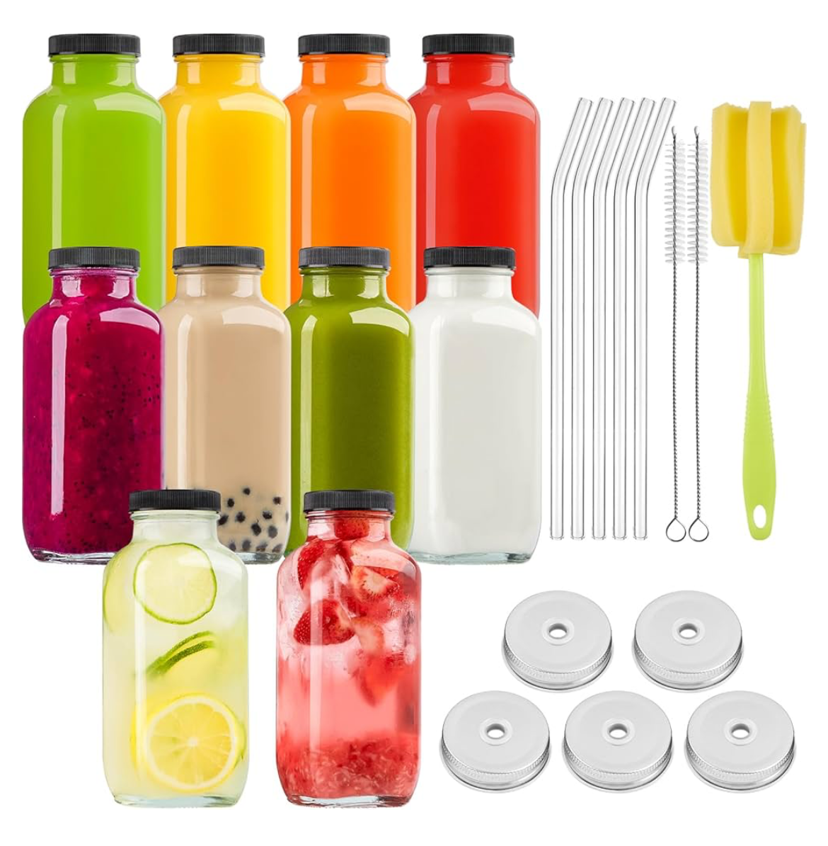 Complete Glass Juice Bottles Kit